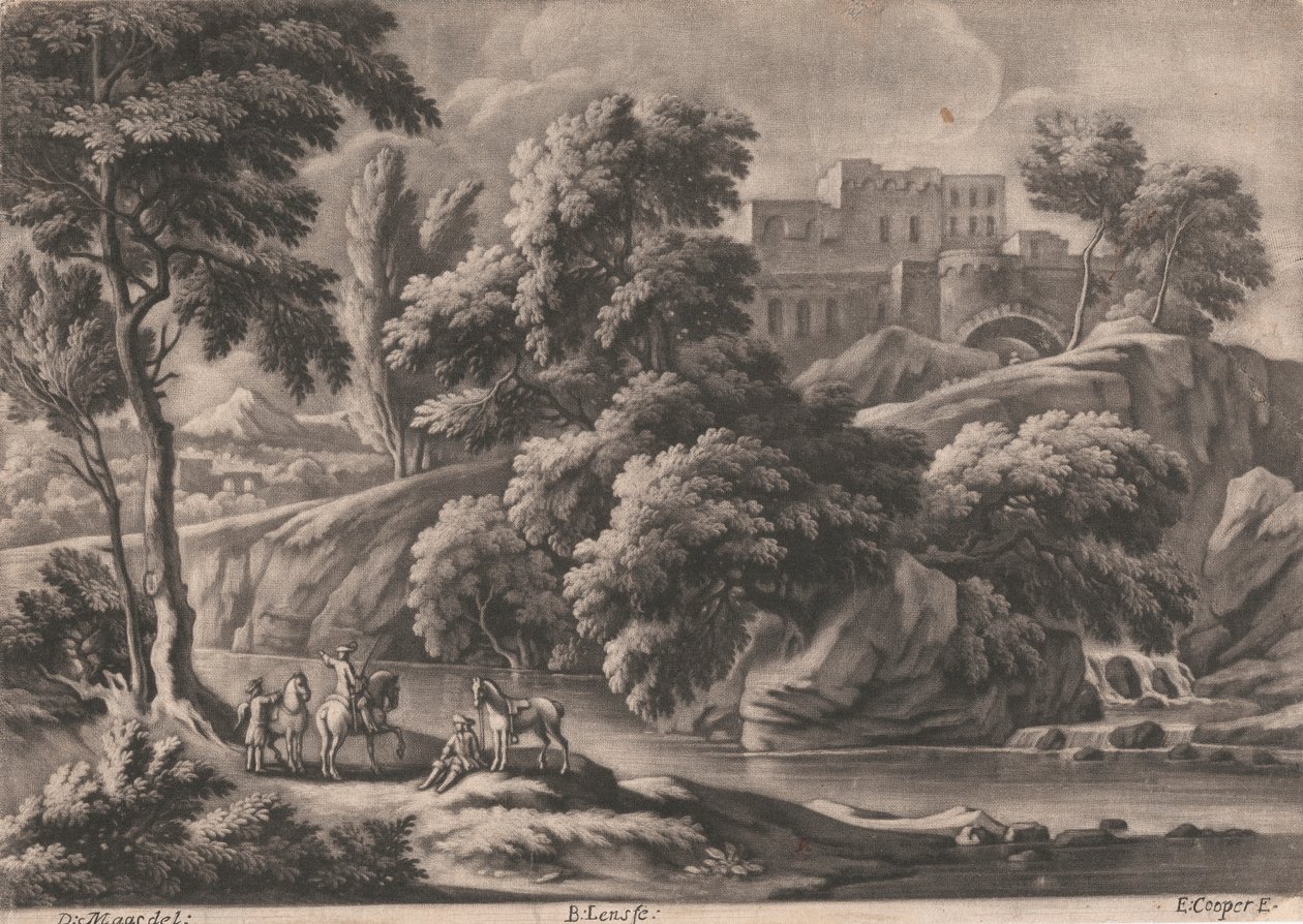 Landschaft mit Schloss von Bernard Lens