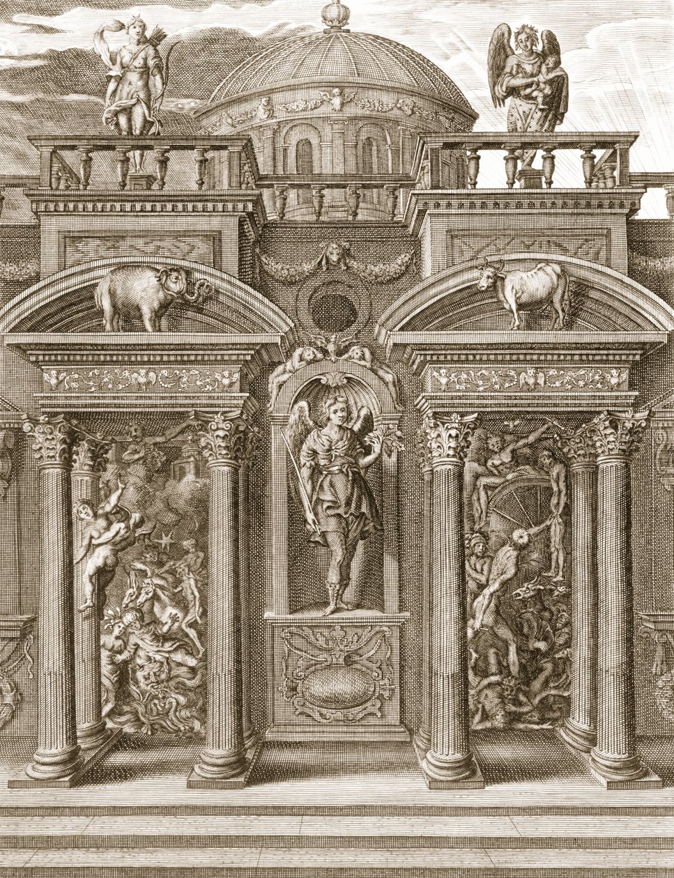 Das Haus des Schlafes, 1731 von Bernard Picart