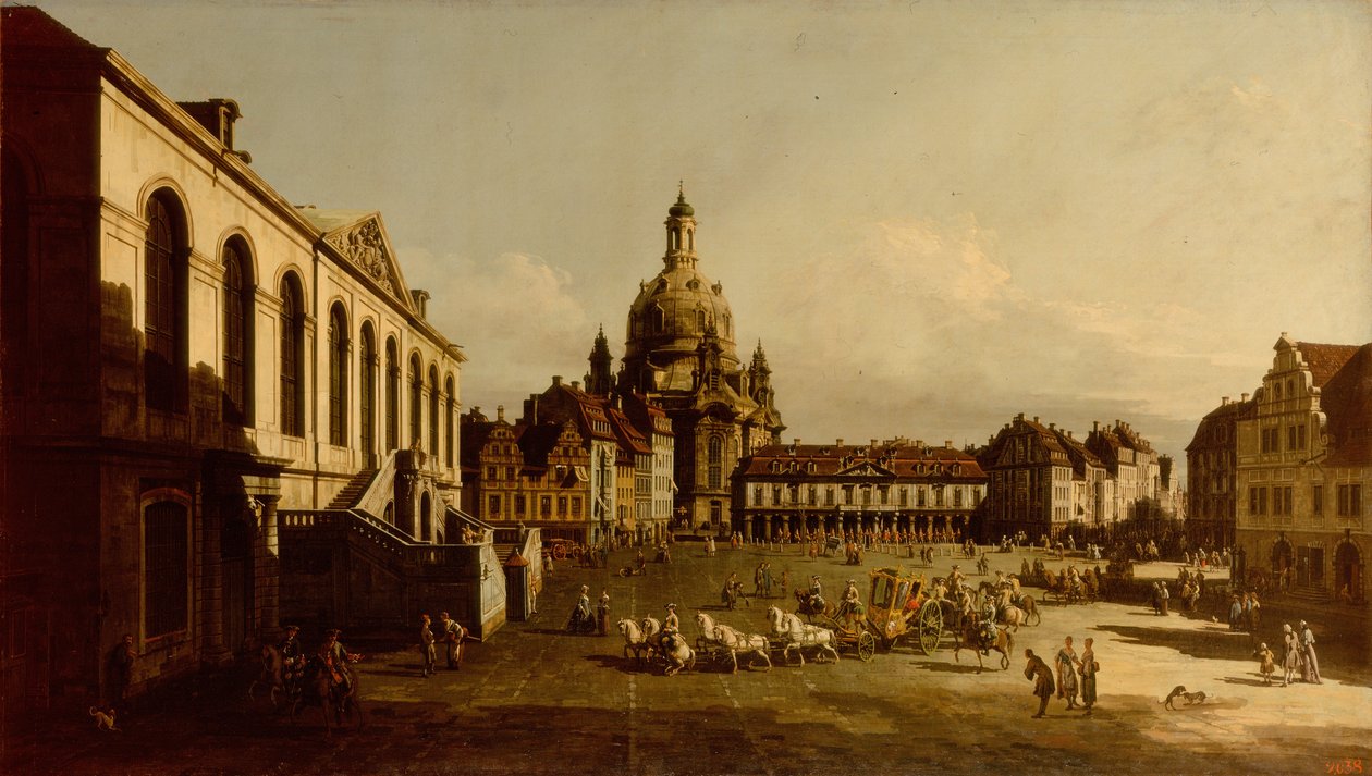 Neumarkt in Dresden von Bernardo Bellotto