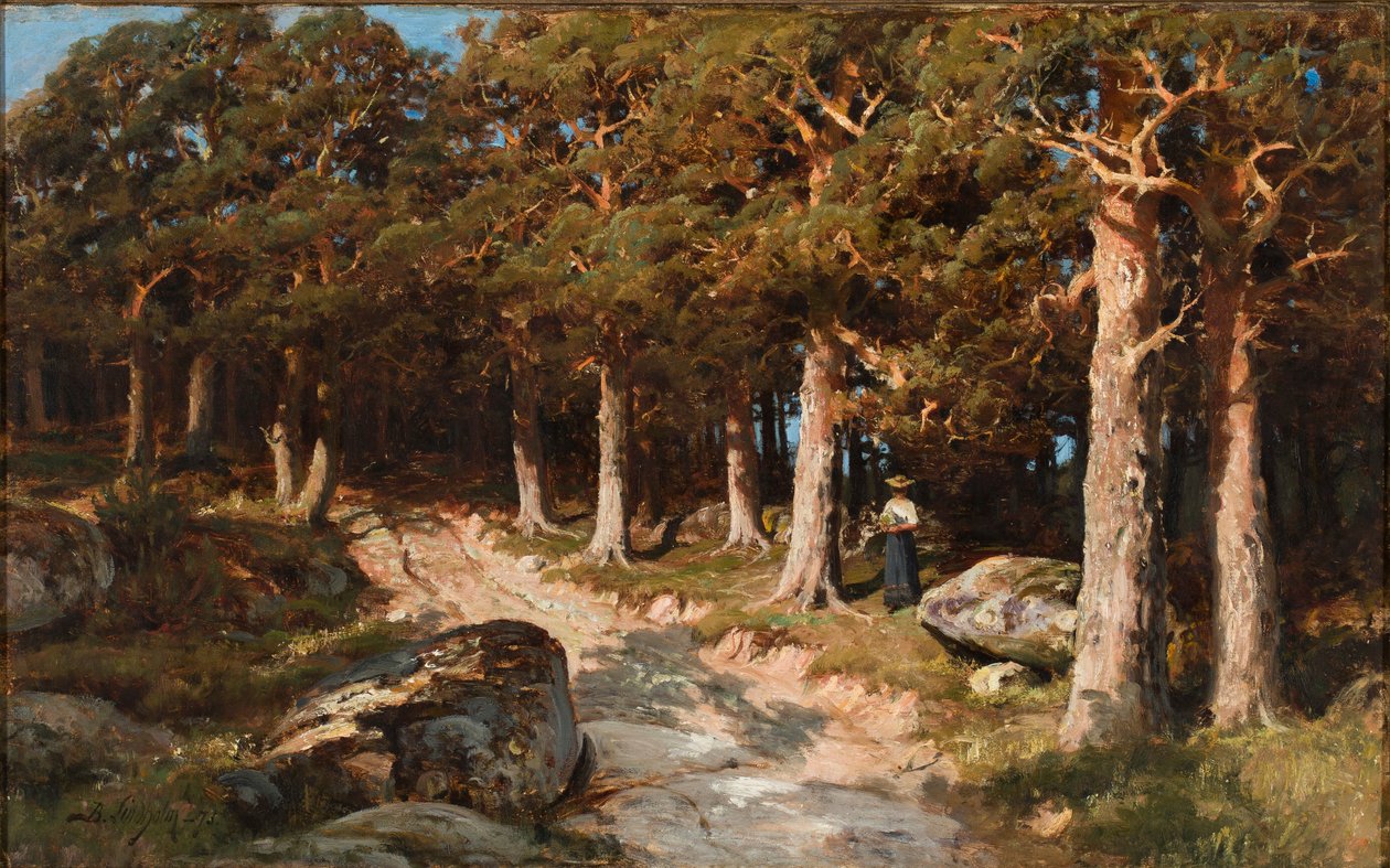 Frau im Wald von Berndt Lindholm