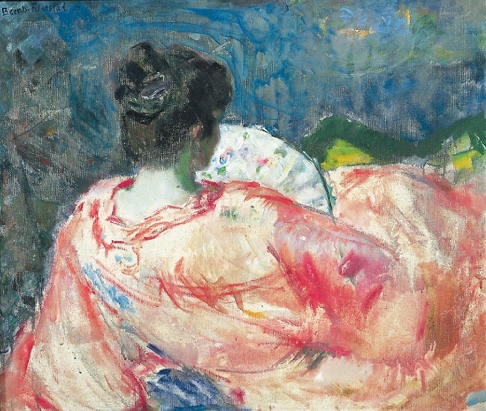 Frau mit Fächer von Bernhard Folkestad
