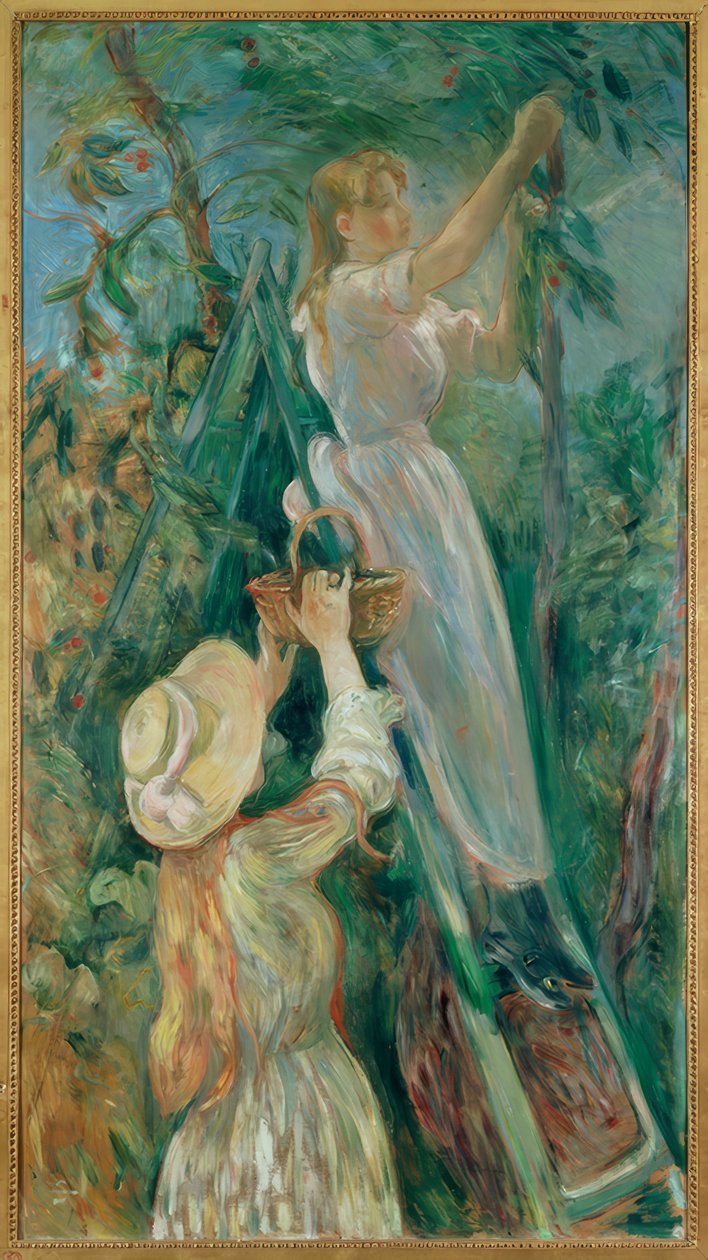 Die Kirschenpflückerinnen von Berthe Morisot