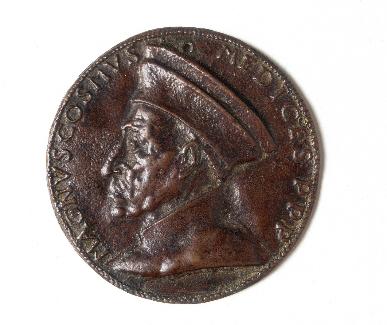 Medaille mit Cosimo il Grande: recto von Bertoldo di Giovanni
