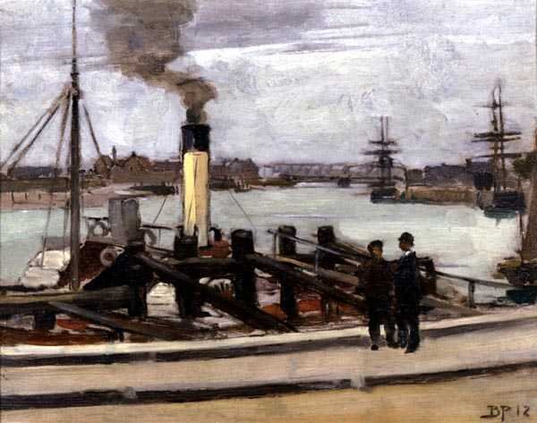 Thames-Schifffahrt von Bertram Priestman