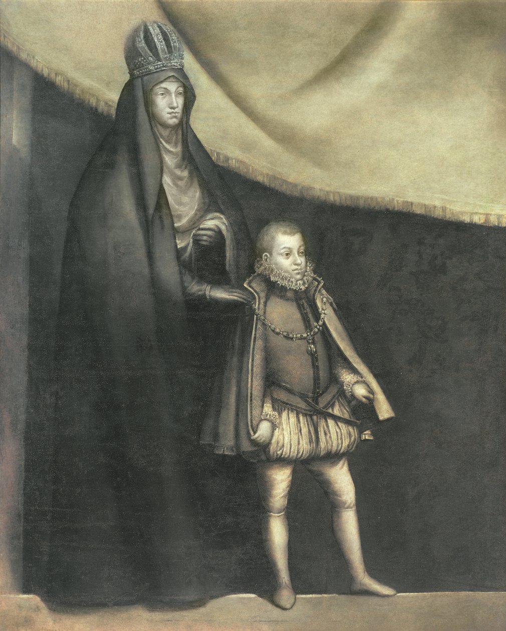 Die Kaiserin Maria und Philipp III. (1578-1621) 1583 von Blas del Prado