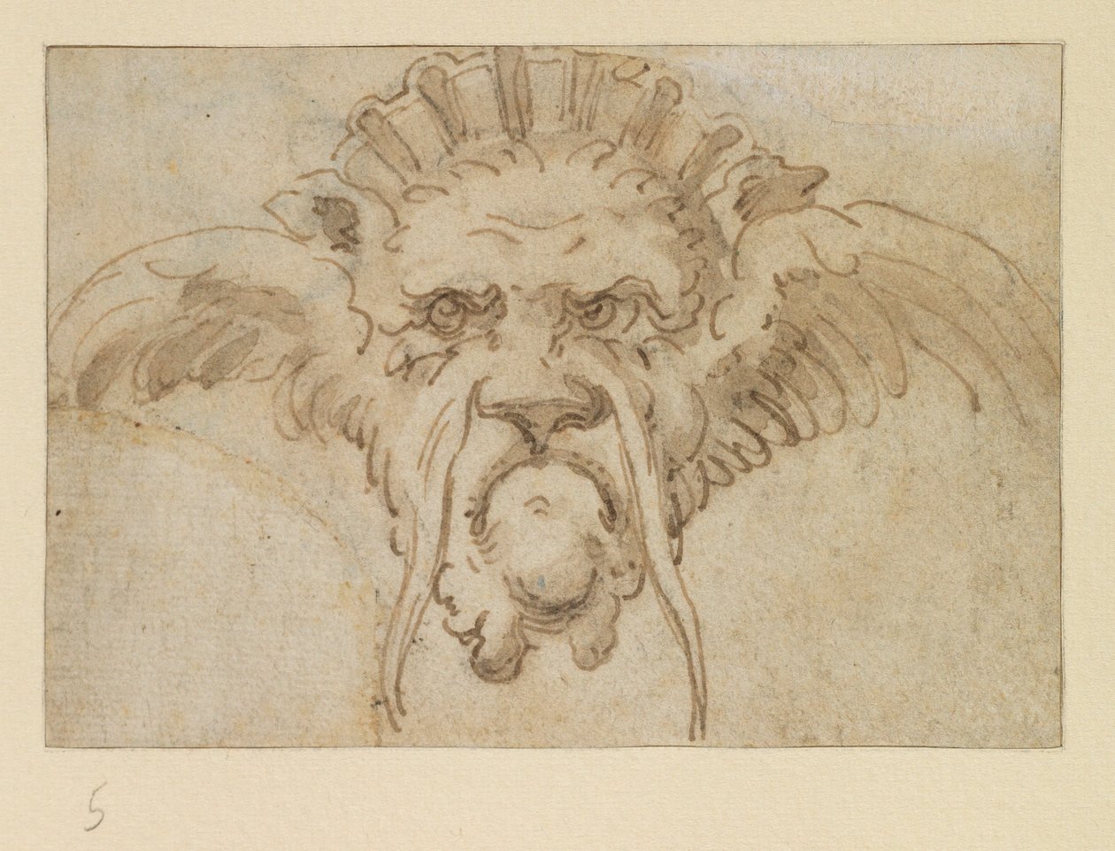 Groteske Maske, 17. Jahrhundert von Bolognese School