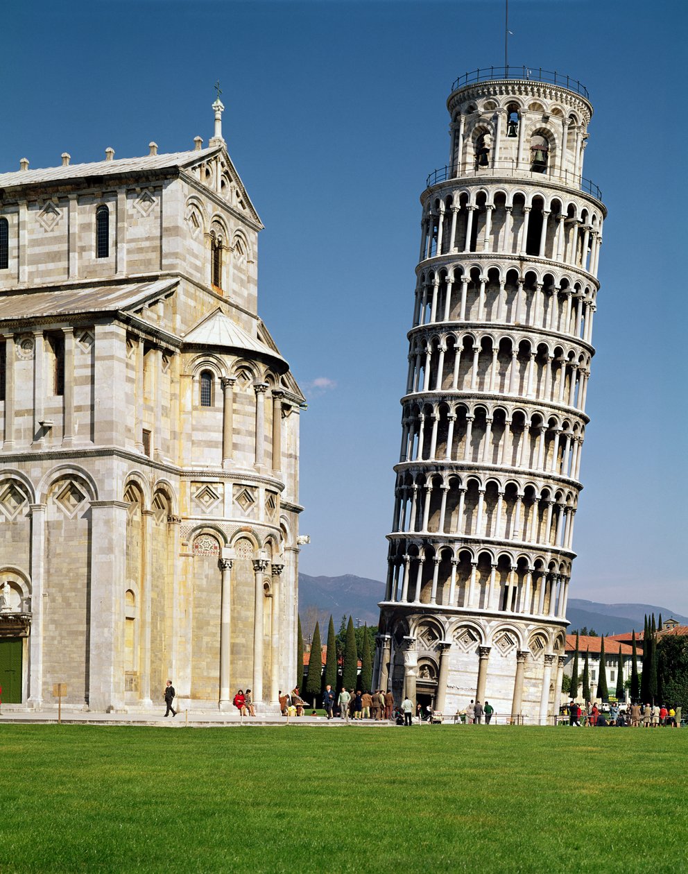 Blick auf den Schiefen Turm von Bonannus of Pisa