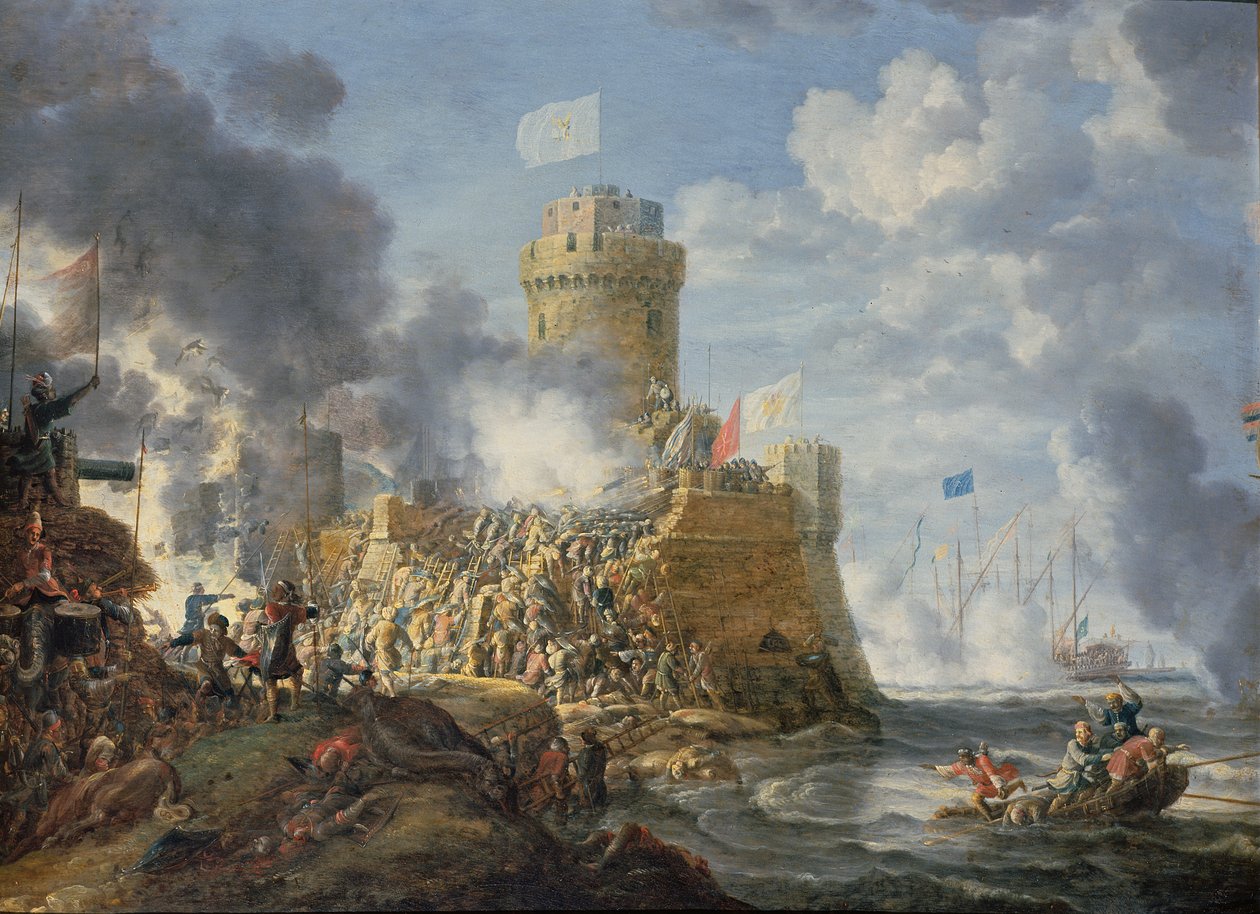 Türken stürmen einen Hafen, 1641 von Bonaventura Peeters