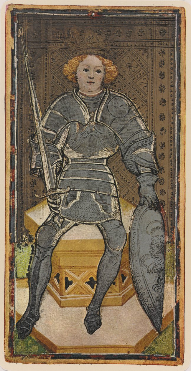 Der König der Schwerter, Faksimile einer Tarotkarte aus dem 