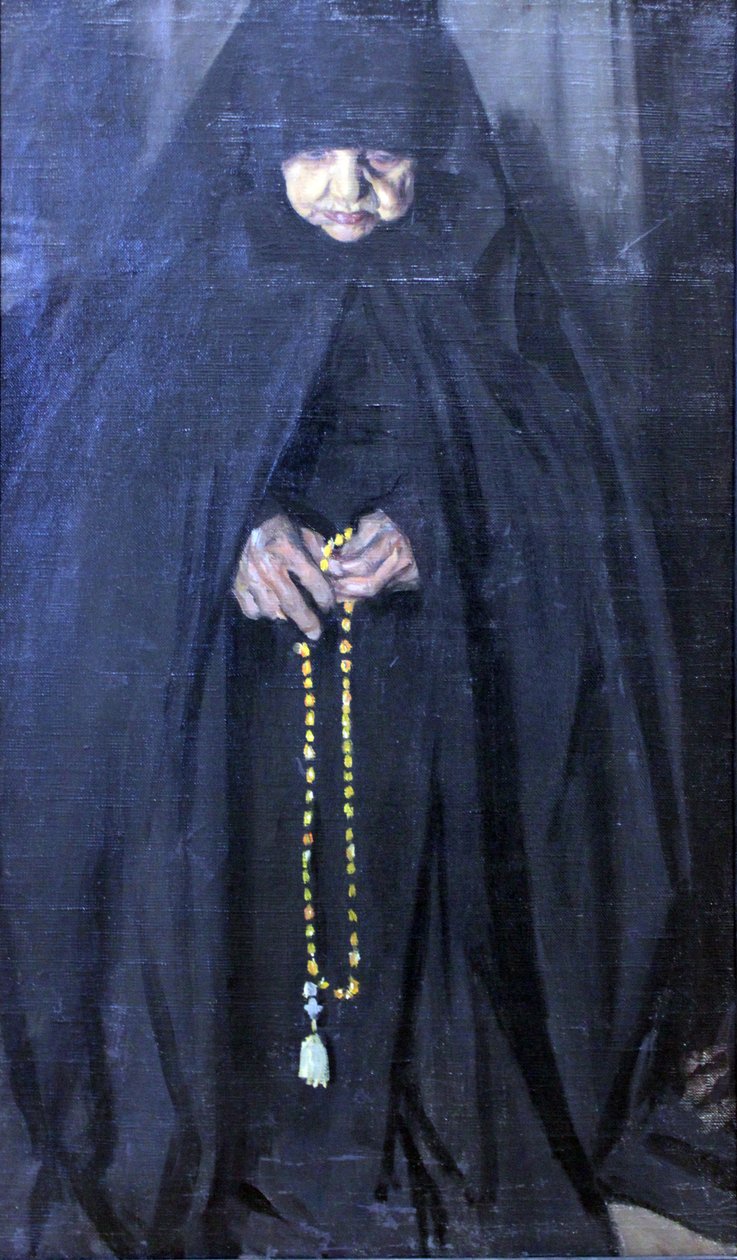 Alte Nonne von Boris Mikhailovich Kustodiev