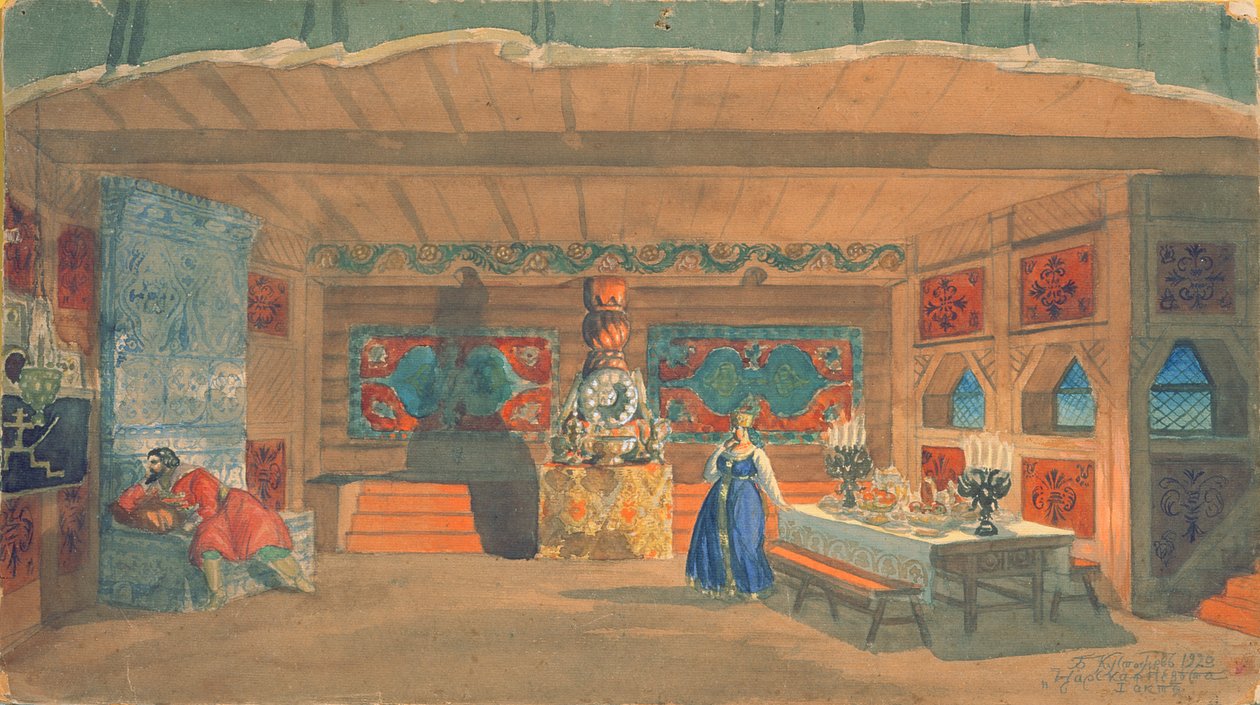 Bühnenbild für Rimsky-Korsakovs Oper 