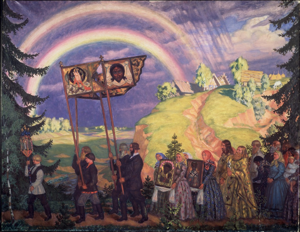 Osterprozession von Boris Mikhailovich Kustodiev