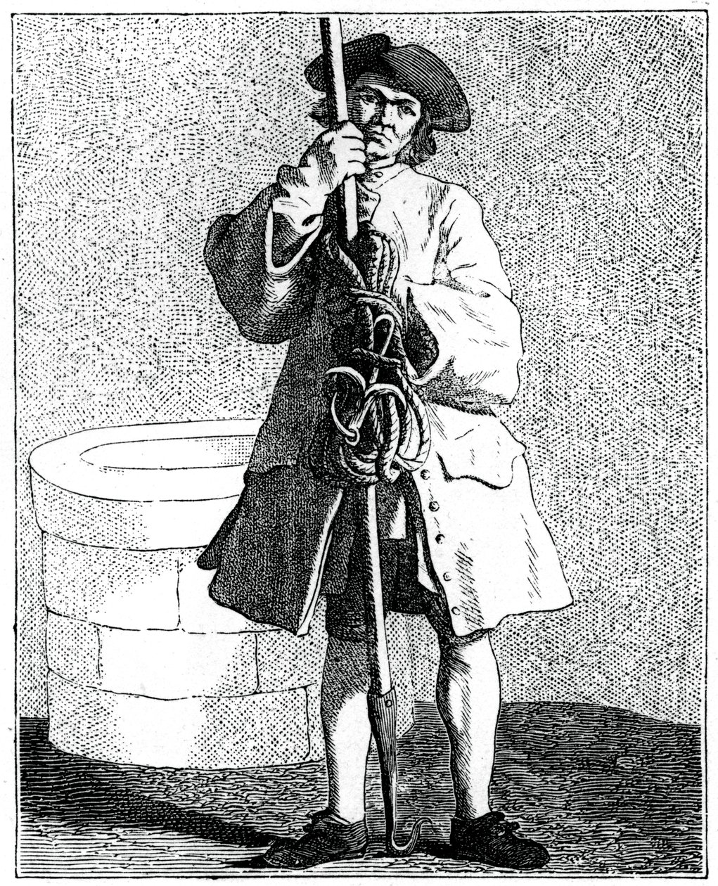 Ein Brunnenreiniger, 1737-1742 von Bouchardon