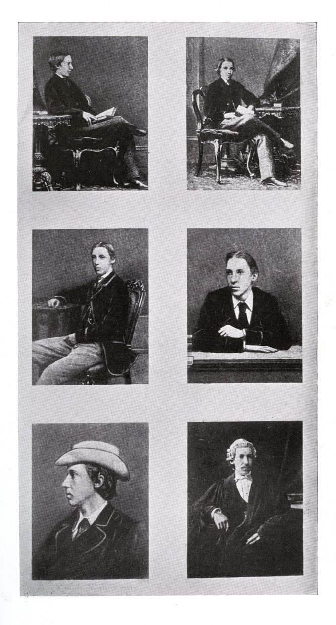 Serie von Fotografien von Robert Louis Stevenson als Jugendlicher, als junger Mann und als Anwalt von British Photographer