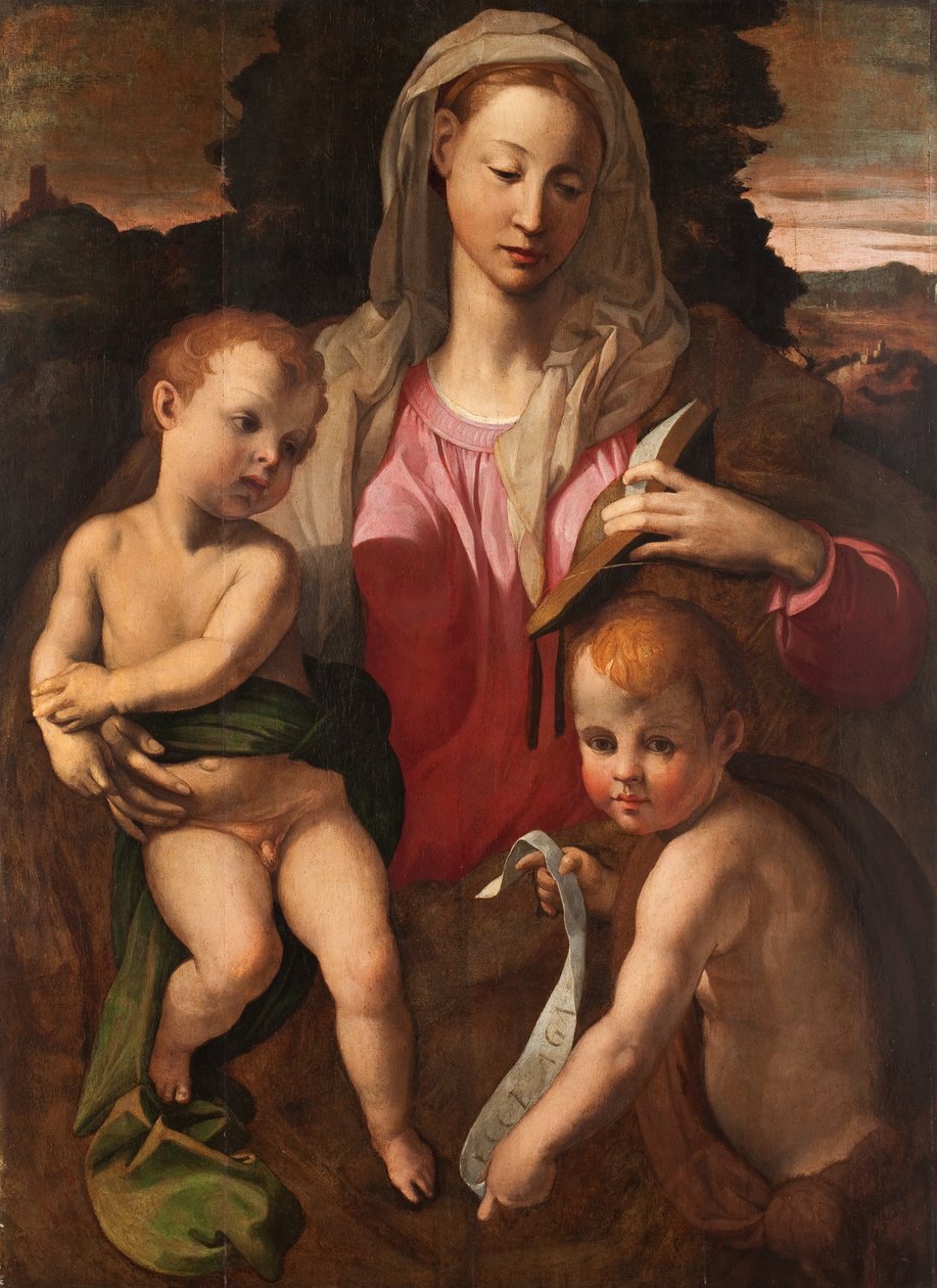 Madonna mit Kind und St. Johannes dem Täufer von Bronzino