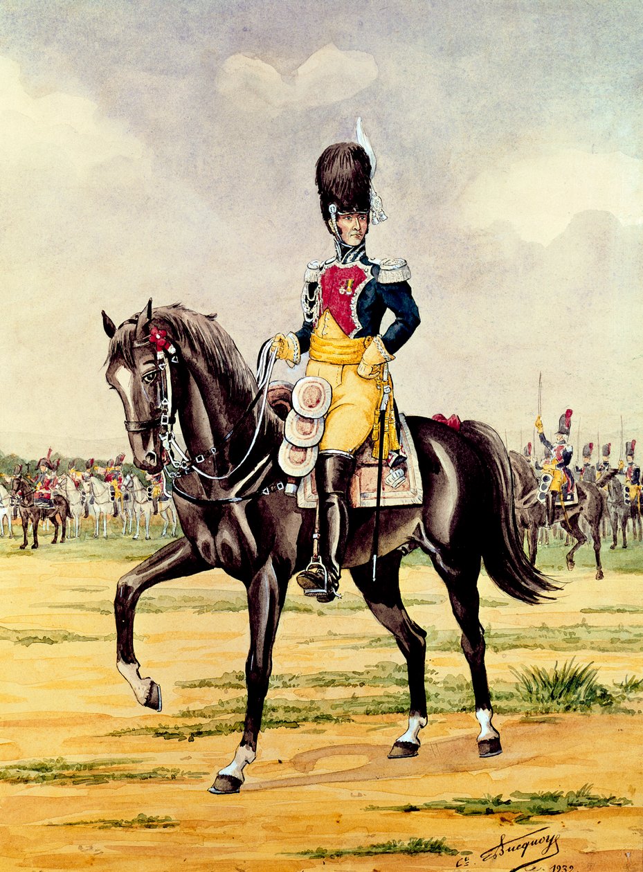 Anne Savary, Herzog von Rovigo, überprüft die Gendarmerietruppen im Jahr 1801, 1932 von Bucquoy