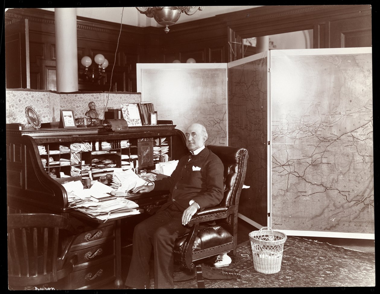Chauncey Depew in seinem Büro, New York, 1898 (Silbergelatineabzug) von Byron Company