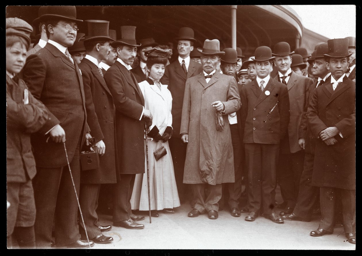 Graf Tamemoto Tamesada Kuroki bei seiner Ankunft in New York, ca. 1900 (Silbergelatineabzug) von Byron Company