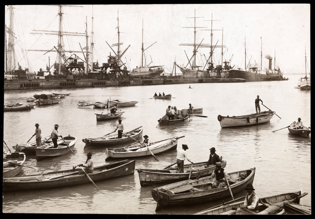 Ansicht des Hafens von Collao, Peru, 1906 von Byron Company
