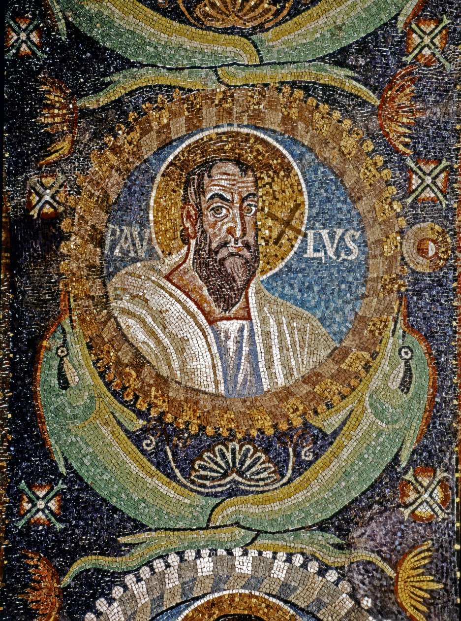 Paulus: Byzantinisches Mosaik, 6. Jahrhundert von Byzantine School