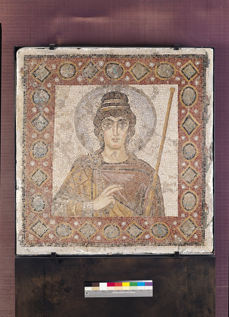 Die Dame von Karthago (Mosaik) von Byzantine School