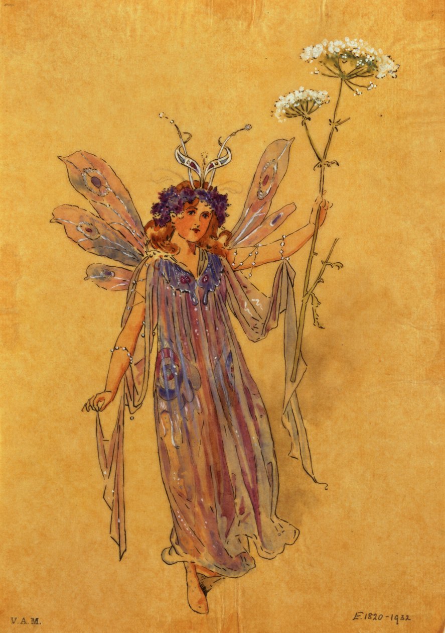 Eine Fee, Kostümentwurf für Ein Sommernachtstraum, produziert von R. Courtneidge im Princes Theatre, Manchester von C. Wilhelm