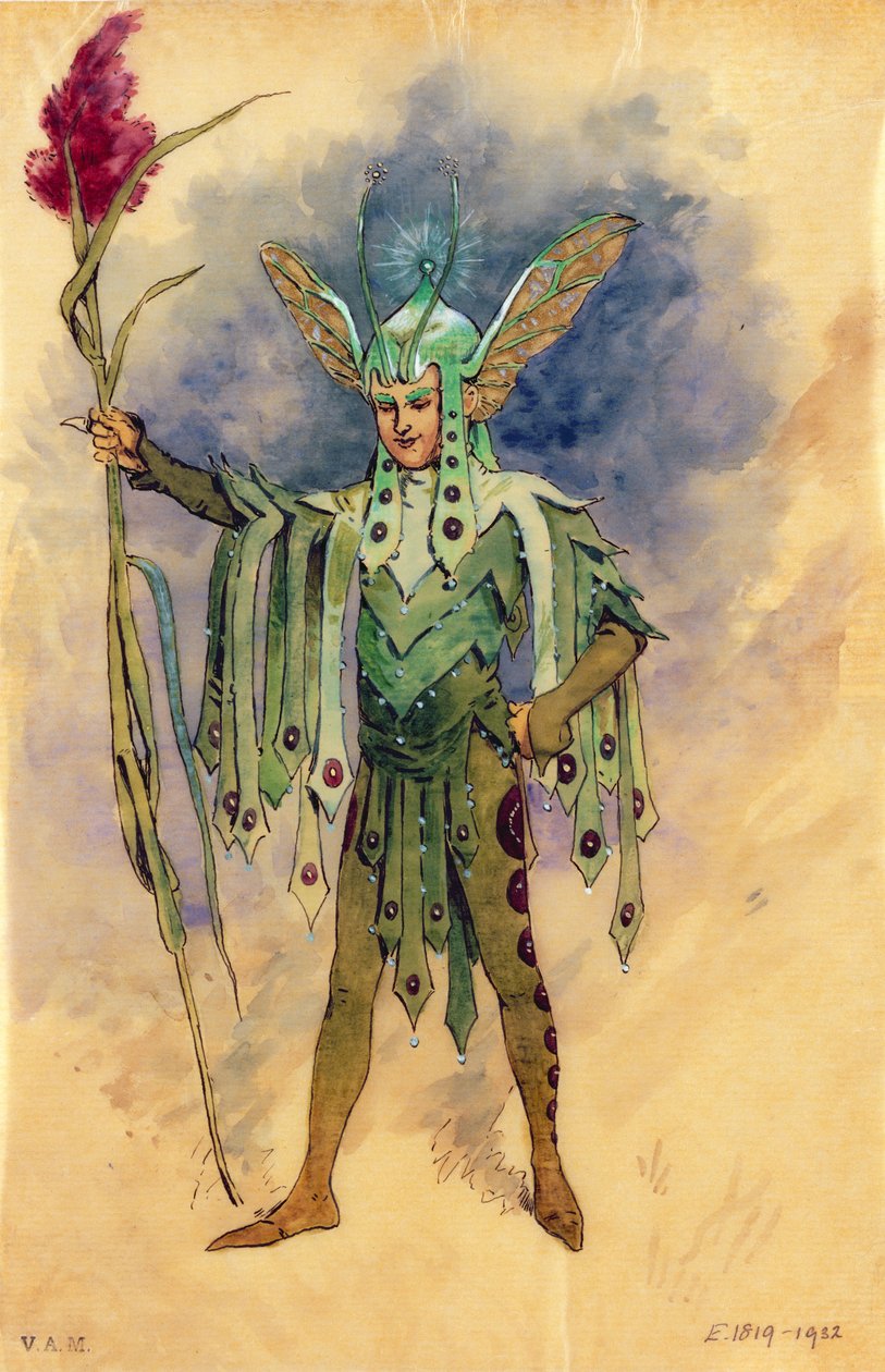 Peaseblossom, Kostümentwurf für Ein Sommernachtstraum, produziert von R. Courtneidge im Princes Theatre, Manchester von C. Wilhelm