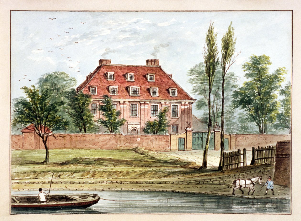 Ansicht von Baumes House, Hoxton, London, ca. 1825 von CH Matthews