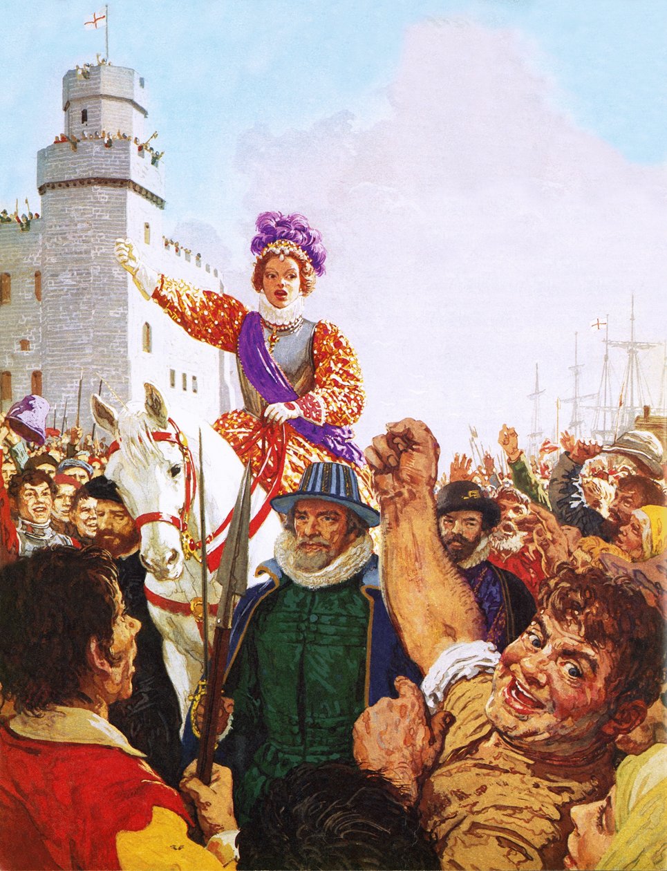 Königin Elizabeth I. hält ihre Armada-Rede von C.L. Doughty