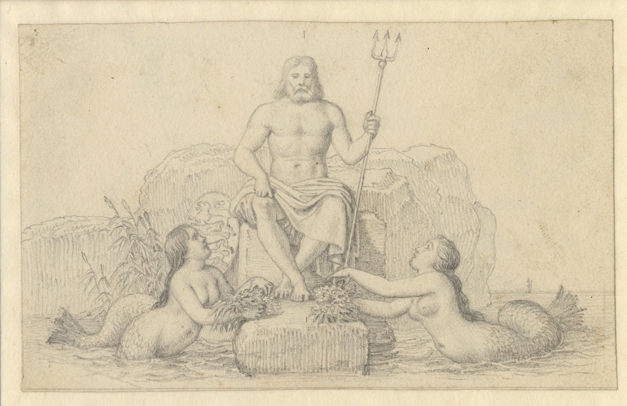 Neptun und zwei Nereiden von Christoffer Wilhelm Eckersberg