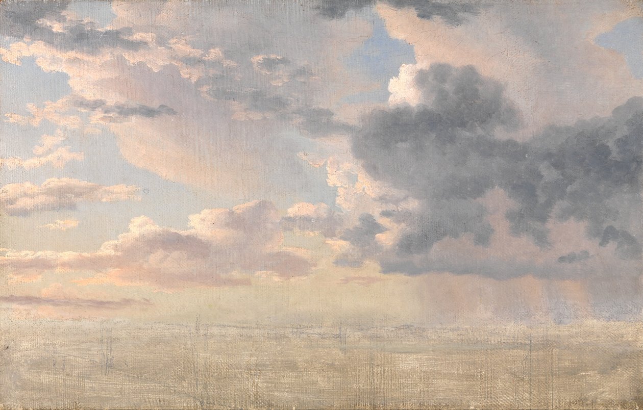Studie von Wolken über dem Sund von Christoffer Wilhelm Eckersberg