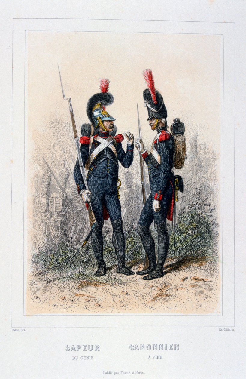 Sappeur und Kanonier, Napoleons kaiserliche Garde, 1859 von C Colin