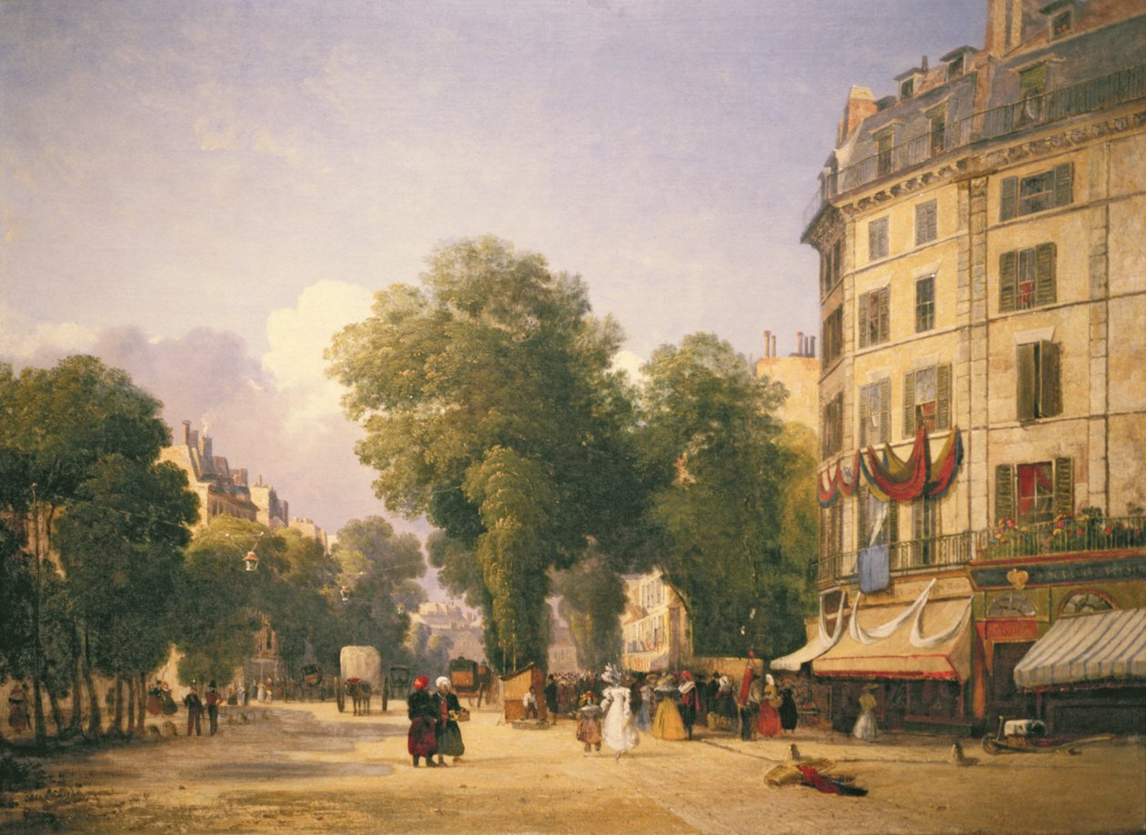 Boulevard des Capucines an der Ecke der Rue de la Paix (heute Place de l