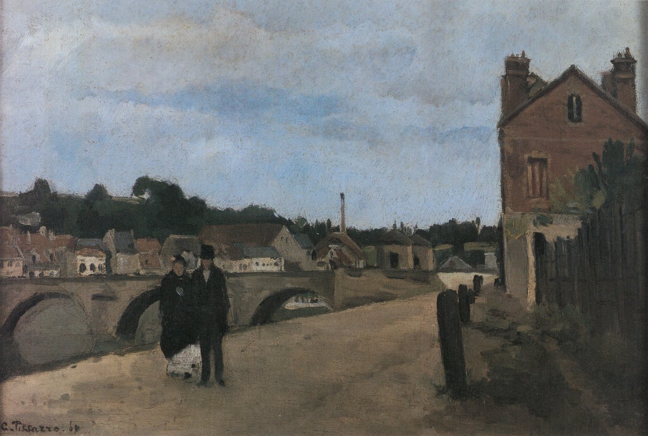 Blick auf Pontoise, Quai du Pothuis von Camille Jacob Pissarro