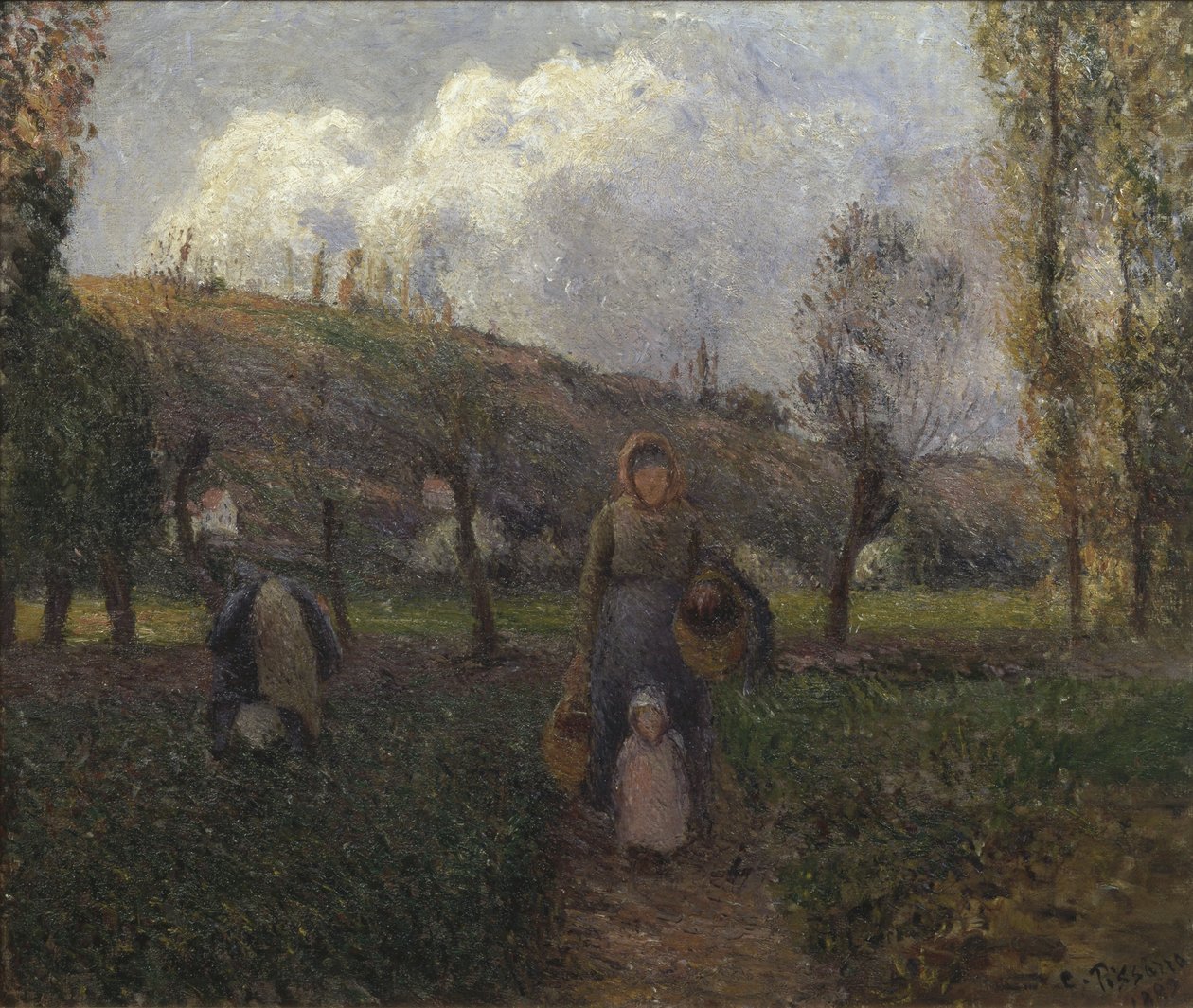 Die Rückkehr von den Feldern von Camille Jacob Pissarro
