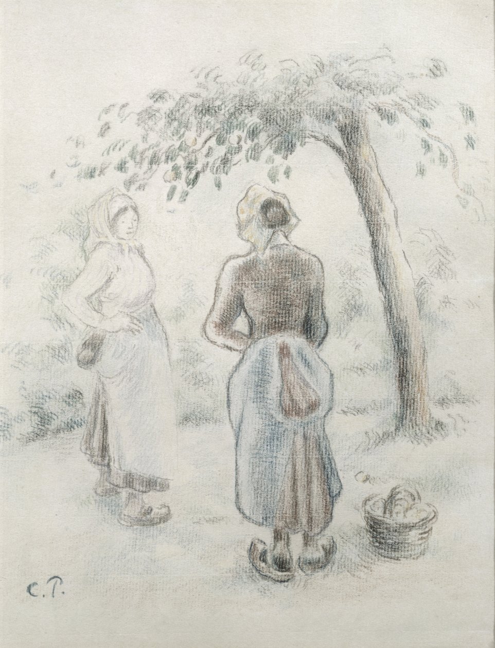 Die Frau unter dem Apfelbaum, ca. 1896 von Camille Jacob Pissarro