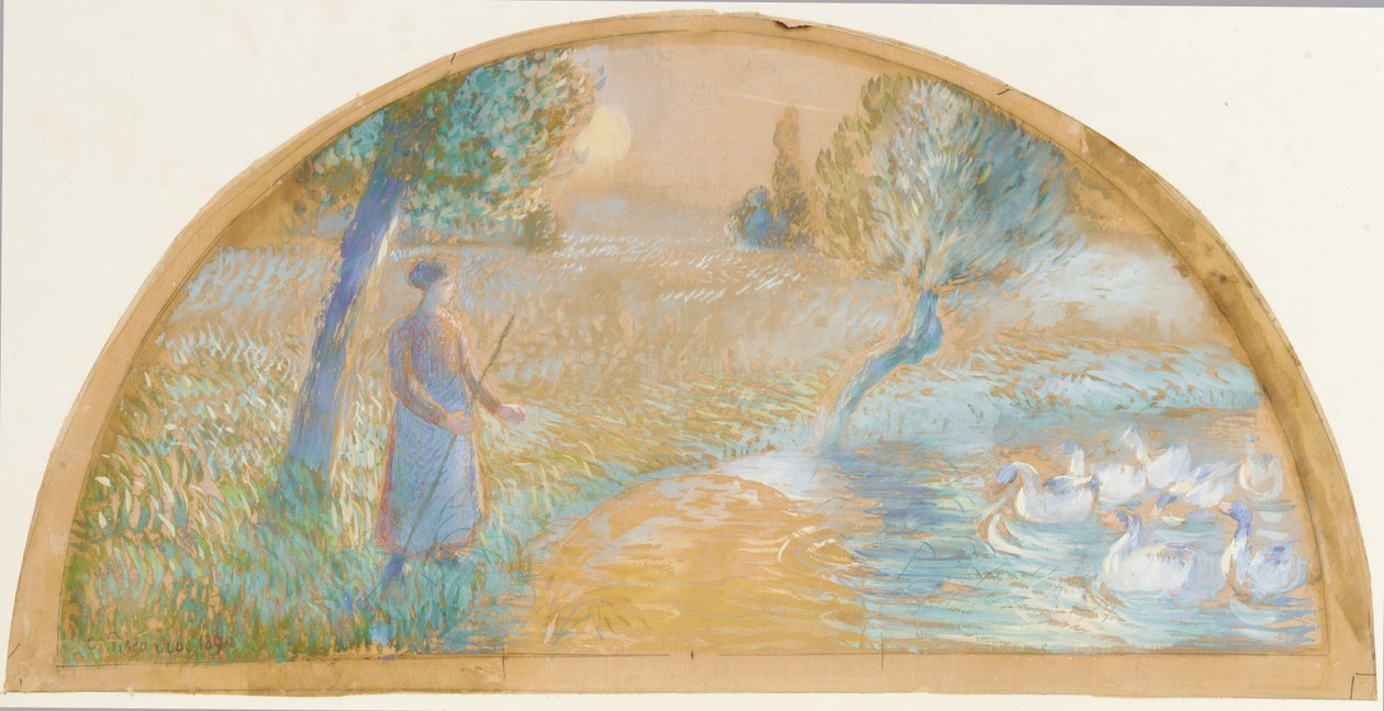 Das Gänsemädchen, 1890 von Camille Jacob Pissarro