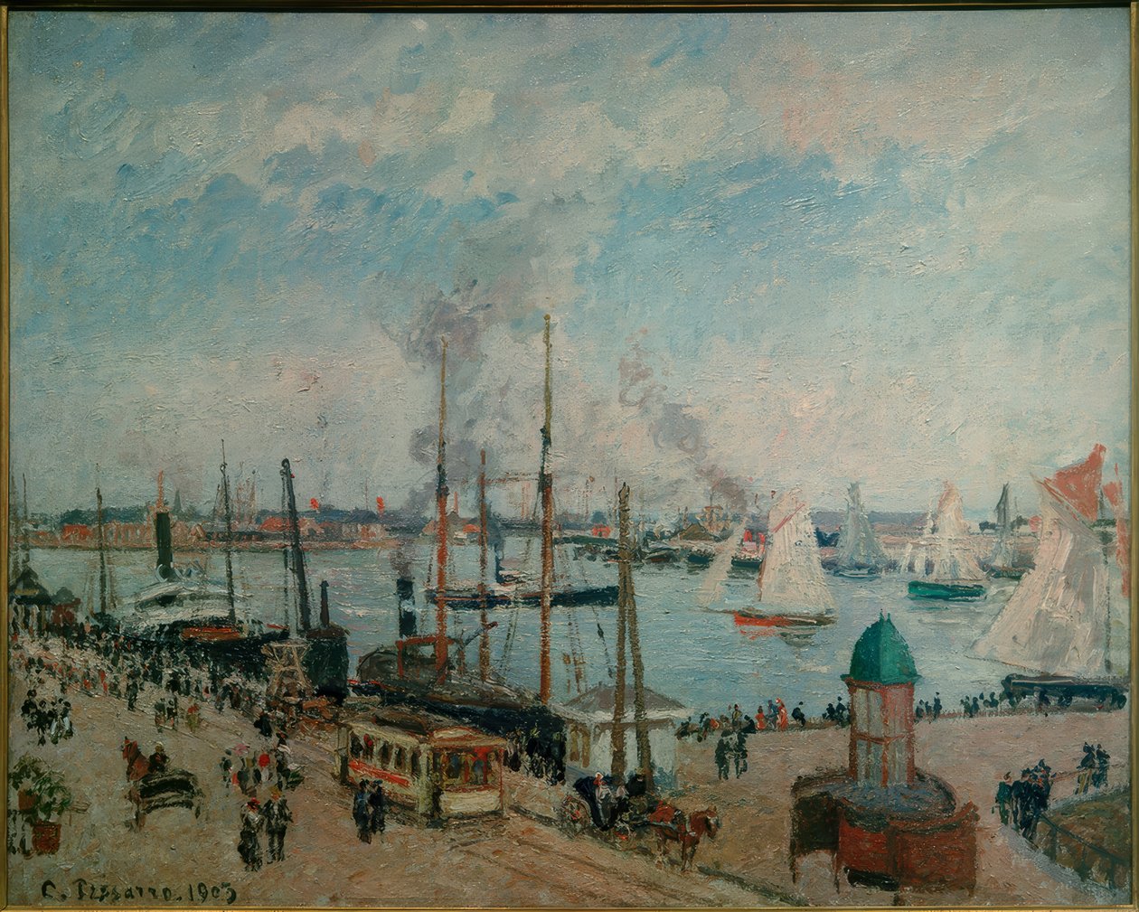 Hafen von Le Havre bei Flut von Camille Jacob Pissarro