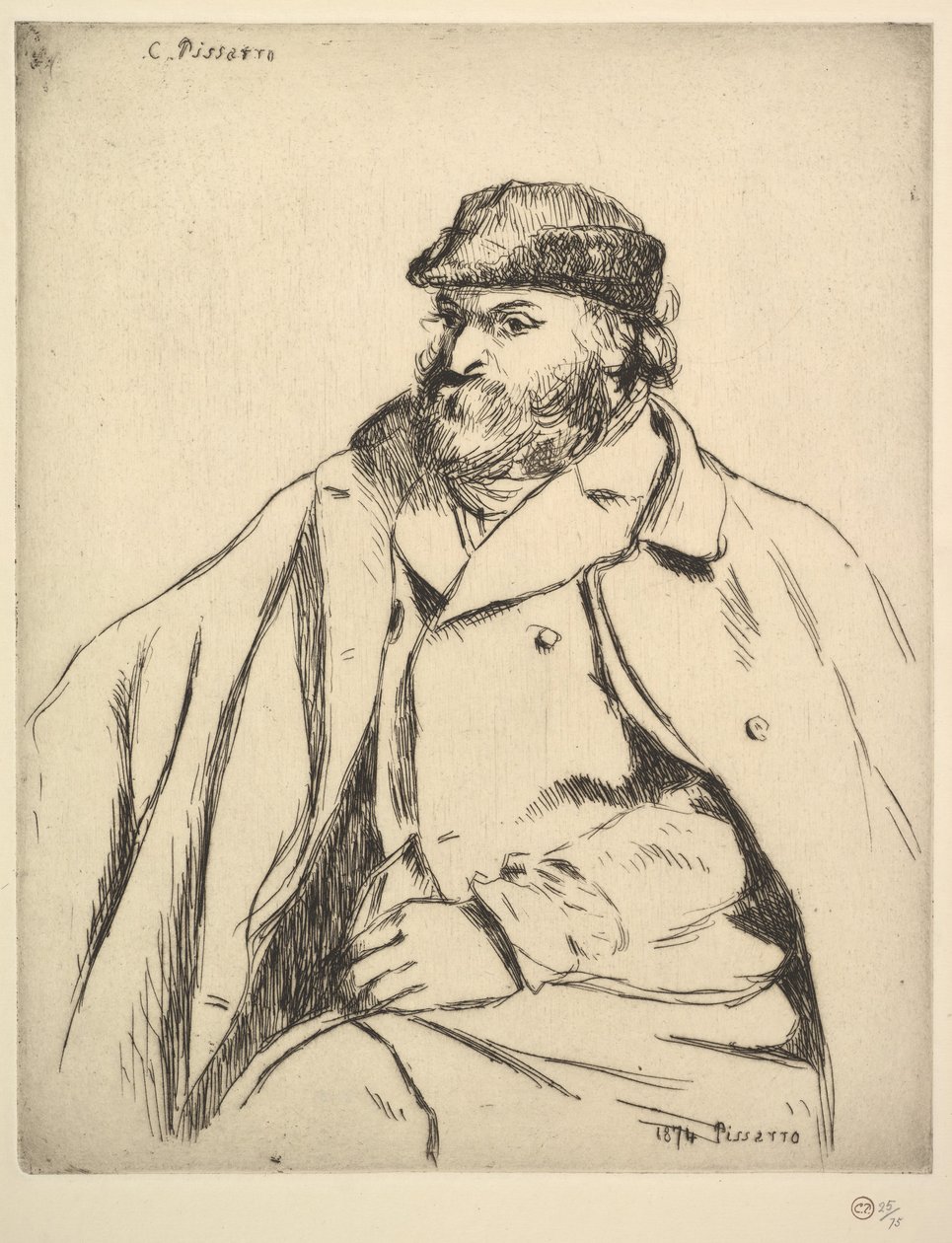 Porträt von Paul Cézanne von Camille Pissarro