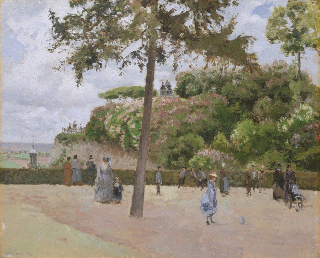Der öffentliche Garten in Pontoise von Camille Jacob Pissarro