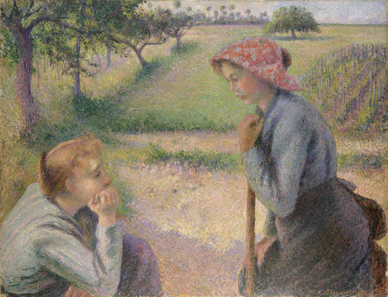 Zwei junge Bäuerinnen, 1891-92 von Camille Jacob Pissarro