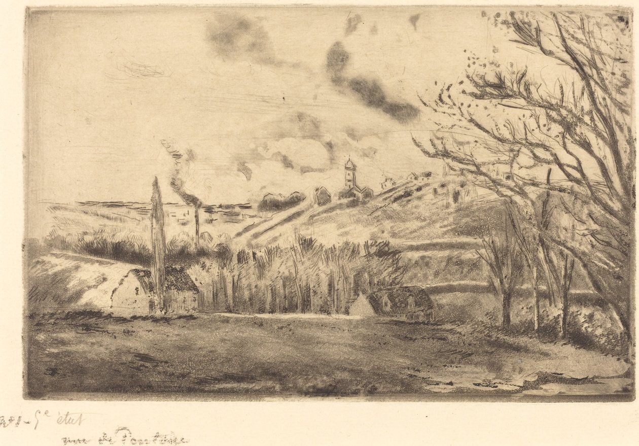 Blick auf Pontoise von Camille Pissarro