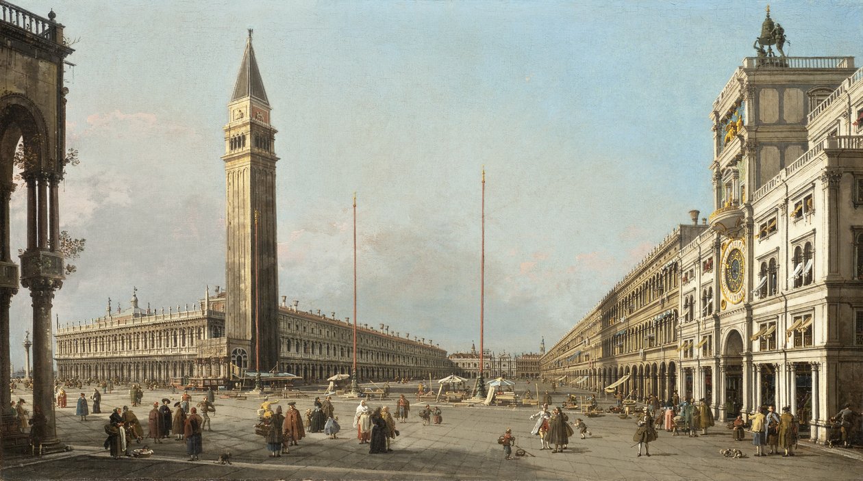 Piazza San Marco Blick nach Süden und Westen, 1763 von Giovanni Antonio Canal