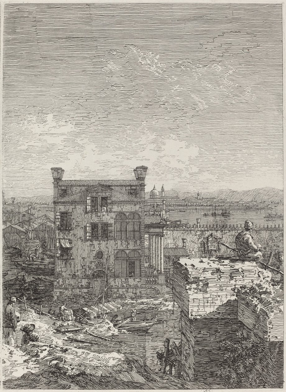 Das Haus mit dem Peristyl [rechts] von Canaletto