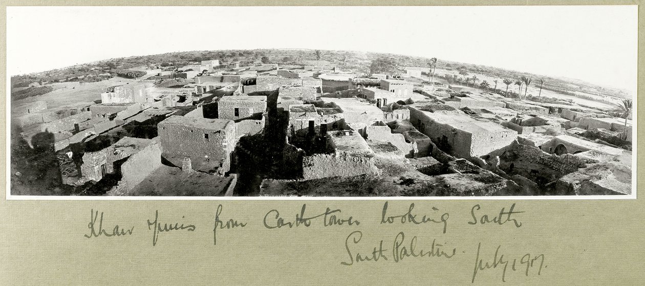 Khan Yunis vom Burgturm, Südpalästina, Juli 1917 von Capt. Arthur Rhodes