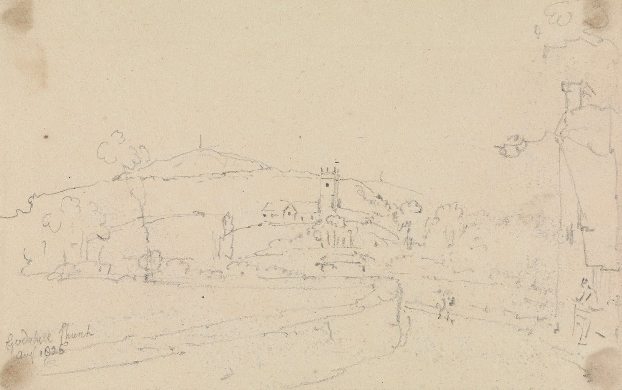Godshill Kirche, August 1826 von Capt. Thomas Hastings