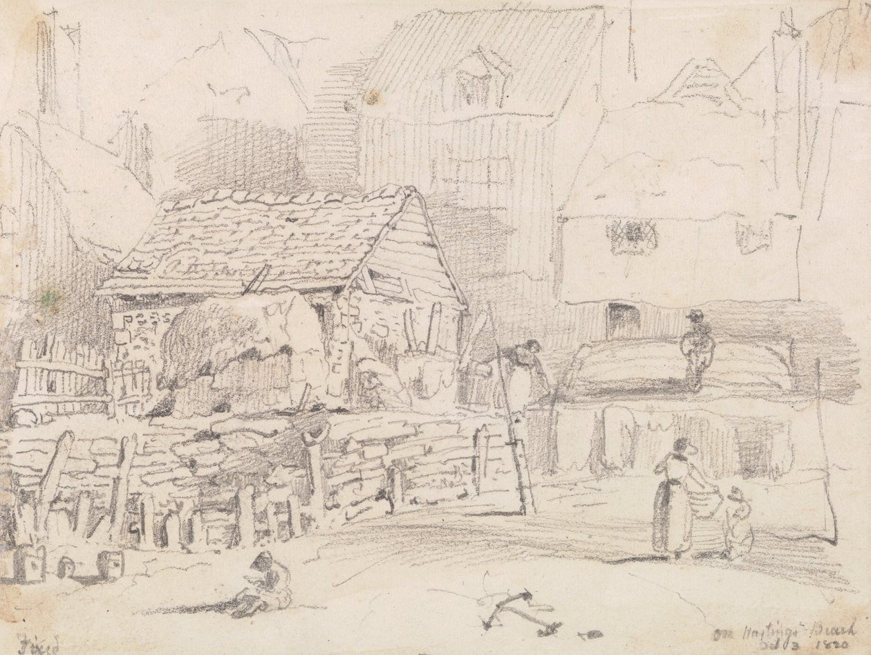 Am Strand von Hastings, 3. Oktober 1820 von Capt. Thomas Hastings