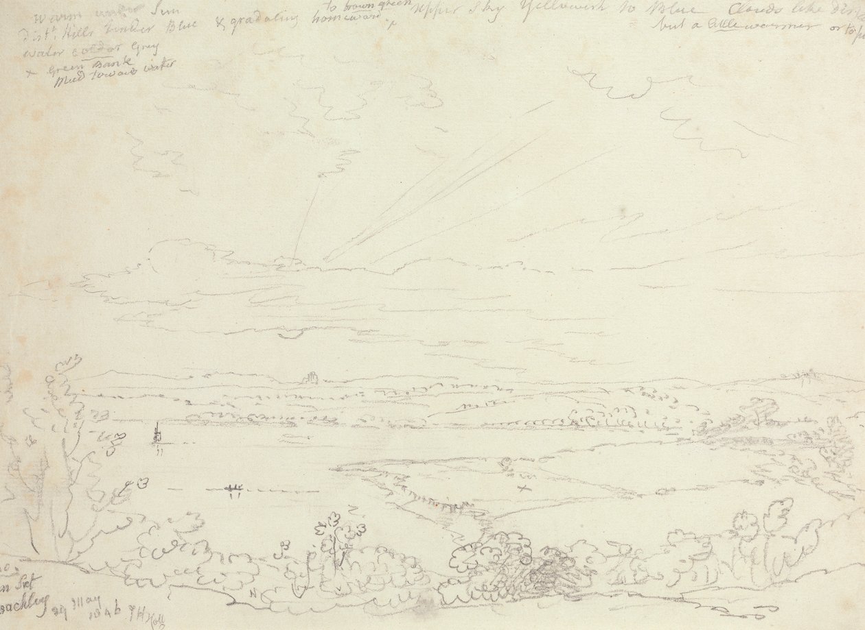 Sonnenuntergang, Beachley, 29. Mai 1846 von Capt. Thomas Hastings