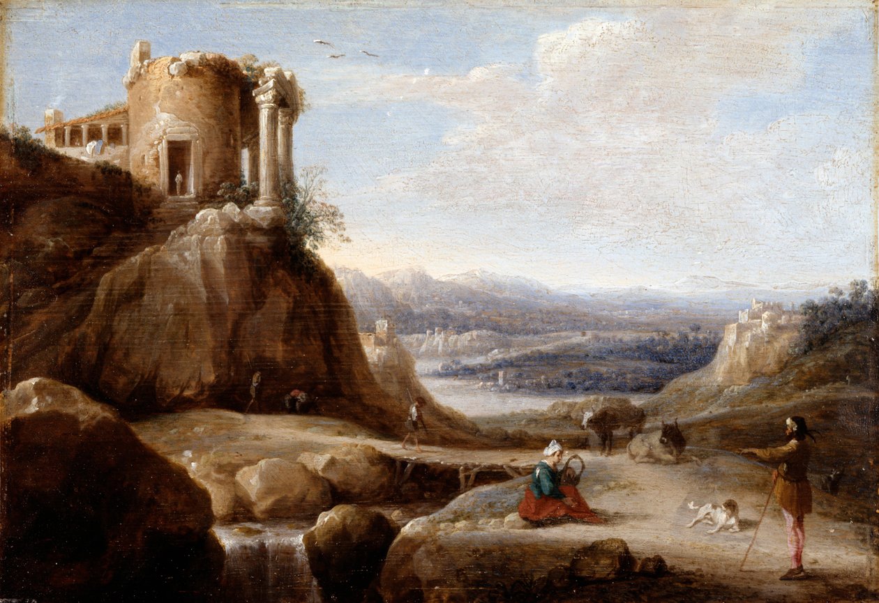 Ein zerstörter Tempel von Carel Cornelisz De Hooch
