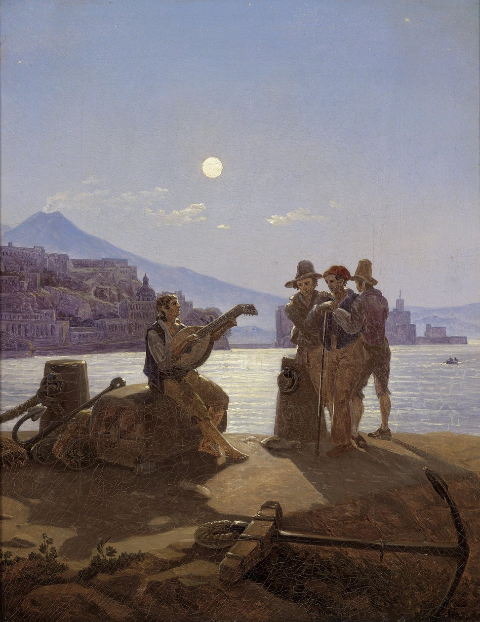 Italienische Fischer im Hafen von Neapel von Carl Gustav Carus